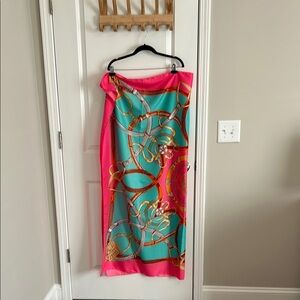 Vibrant Pink and turquoise Women's Scarf/wrap